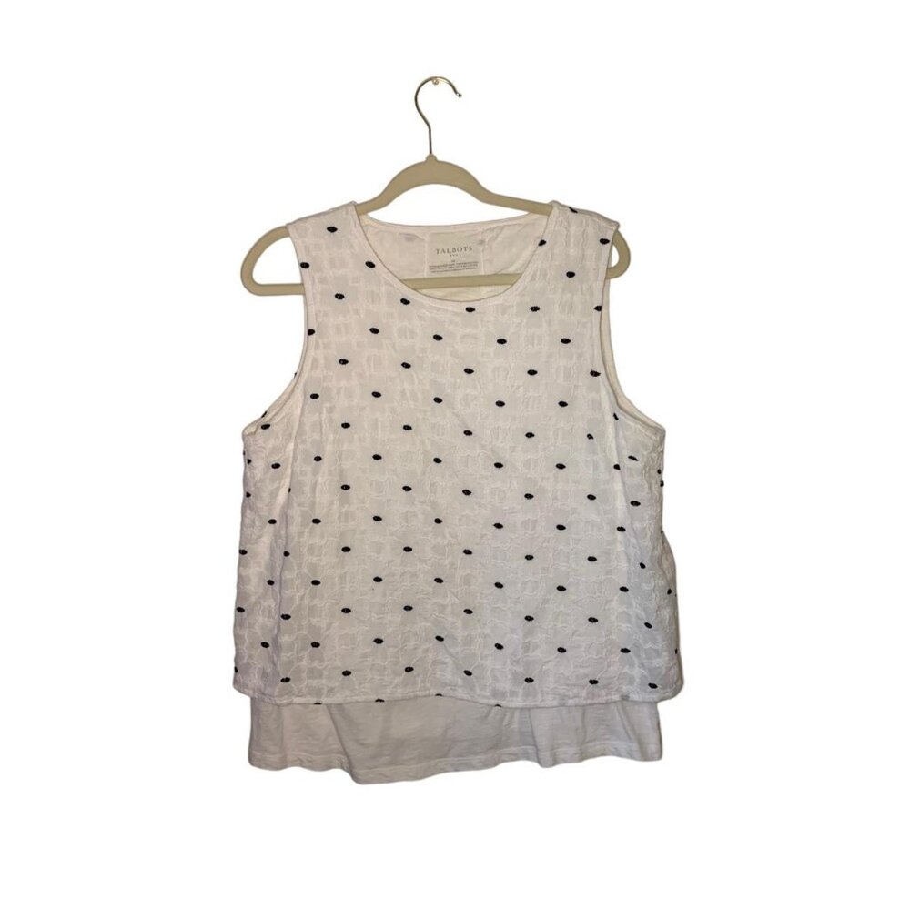 Talbots Lace Layered Tank Top